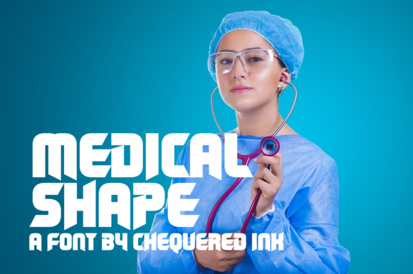 Medical Shape Font: A Bold, Playful Display Typeface for Health & Wellness Design