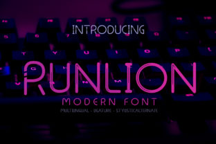 Runlion: A Modern Display Font with Mysterious Character