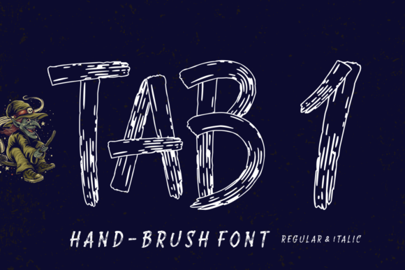 Tab 1: A Bold, Thin Display Font with Creative Spark